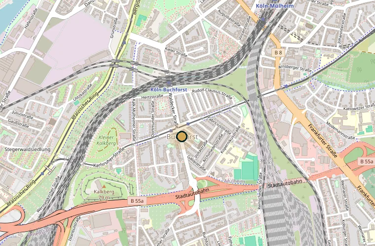 Karte von Köln-Buchforst