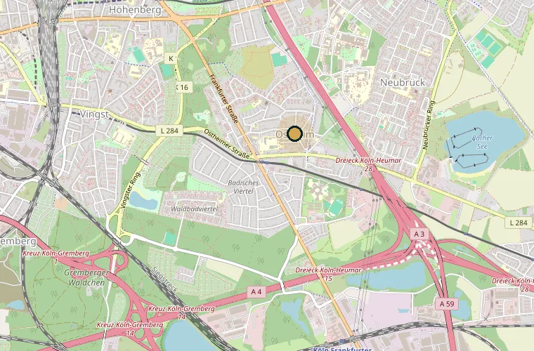Karte von Köln-Ostheim